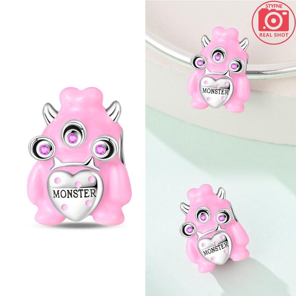 Charms Plata Copper Colors Cute Little Monster Bead Fit Original Bracelet Diy Fine Jewelry Gift For Women