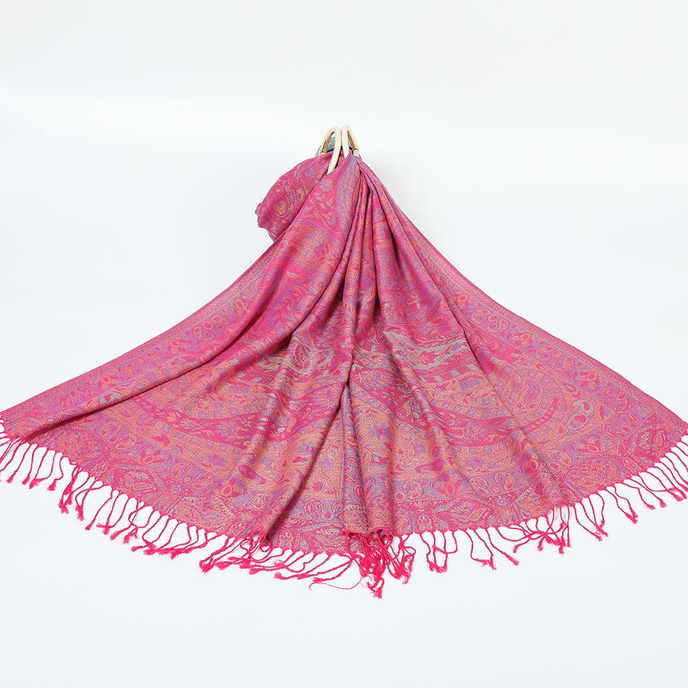 New retro shawl with women's travel vacation photo scarf warm scarf cape fringe