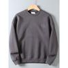 Original Export Surplus Air Layer Xinjiang Combed Cotton Drop Shoulder Cut Label Plain Versatile Loose Long-Sleeve Sweatshirt for Men Trendy
