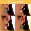 Mermaid Marine Conch Earrings For Girls With Electroplated Finish Beach Vacation Accessory
