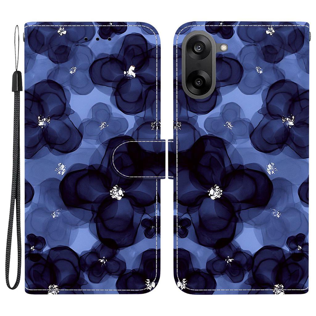 Für OnePlus Nord CE5 5G/Ace 5 Racing 5G Brieftasche Hülle Musterdruck Leder Ständer Handyhülle mit Riemen