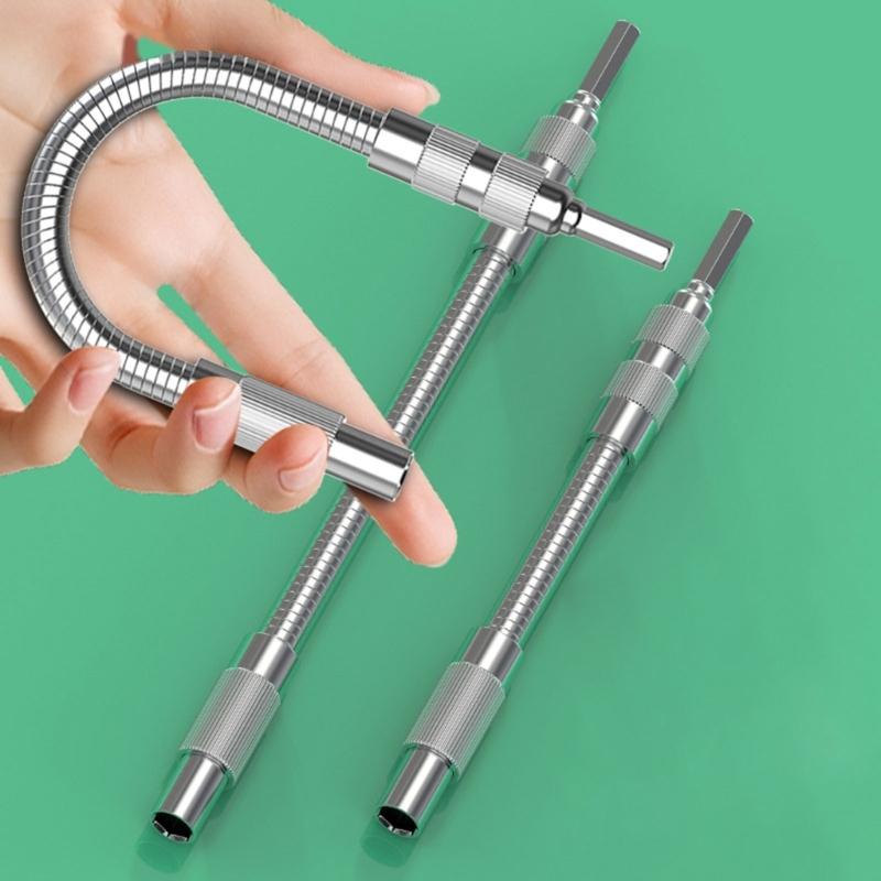 3Pcs 15/20/30cm Flexible 1/4" Hex Shank Drill Bit Holders Magnetic Drill Extension Shaft for Power Tool in Tight Space