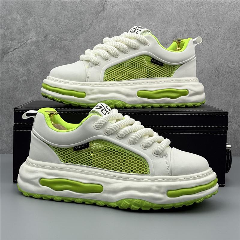 Fashion New Men's Designer Air Mesh Breathable Lace Up Platform Shoes Male Causal Flats Moccasins Walking Sneakers Zapatos Hombre
