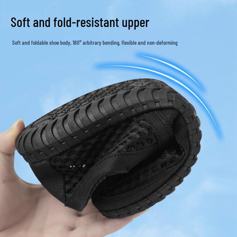 Men's Summer Mesh Breathable Shoes – Non-Slip Soft Sole Casual Sandals for Middle-Aged Dads