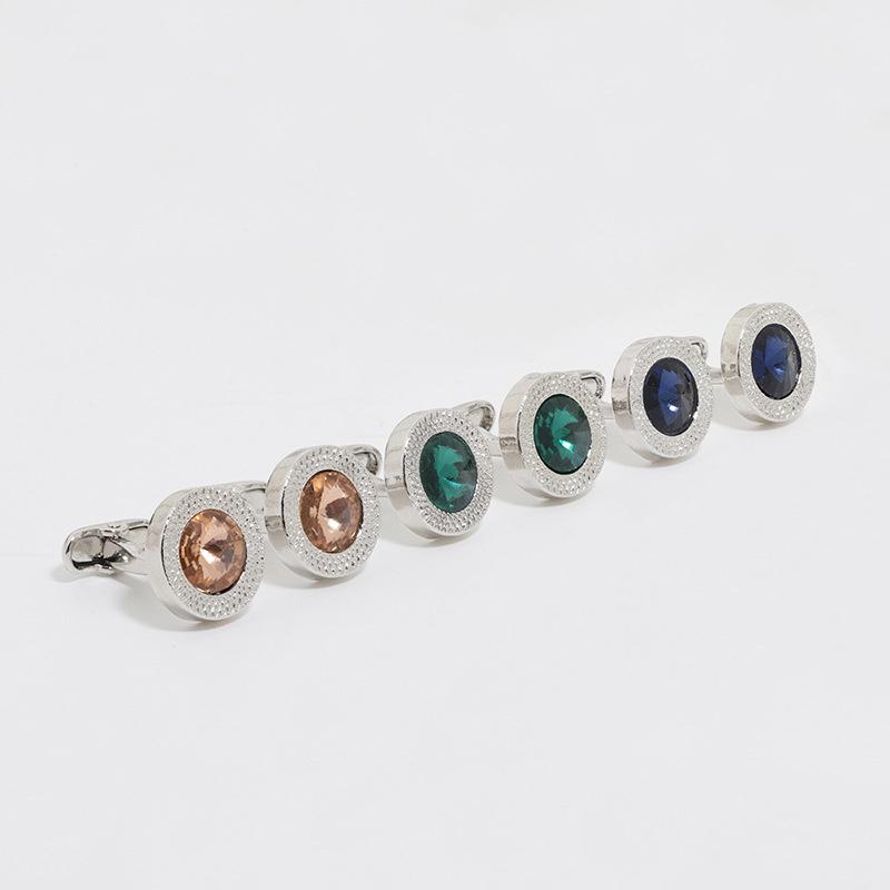 Stylish French Round Cufflinks Cufflinks Set For Men Women Tuxedo Shirt Studs Fits Business Wedding Party
