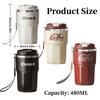 Portable Double-Walled Milk Coffee Cup 304 Stainless Steel Sealed Thermos Mug Insulated Leak-proof Drinking Cup Boys Girls