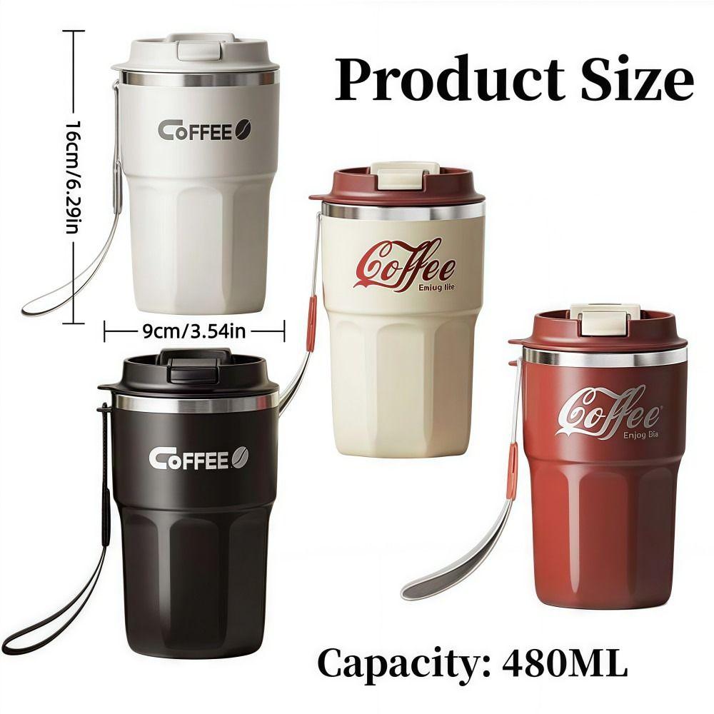 Portable Double-Walled Milk Coffee Cup 304 Stainless Steel Sealed Thermos Mug Insulated Leak-proof Drinking Cup Boys Girls