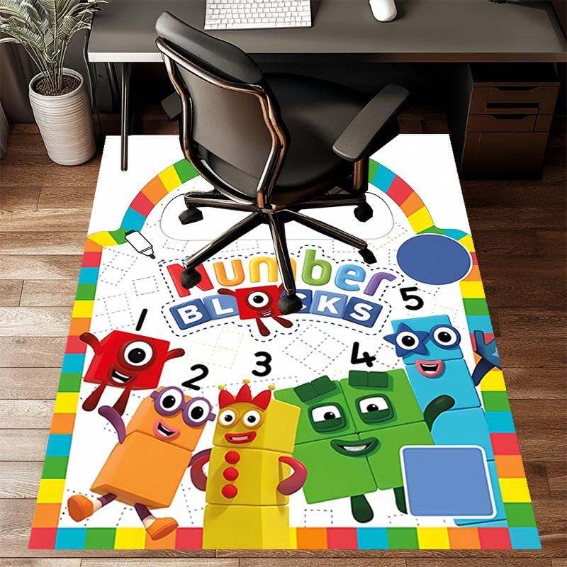 1pc 3D-Number-Blocks-Cartoon Design Printed Area Rug Carpet for Bedroom Living Room Home Decor Rugs Mat Non Slip Mat Rug for Bedside