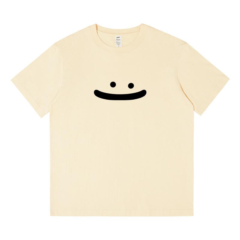 Short-sleeved Men's Summer Students Korean Version of The Casual Loose Round Neck Yankee Printing Wild Harajuku Wind Tops Trend Women