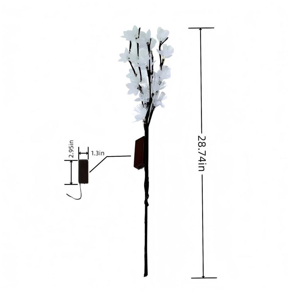 Fiber optic flower branch light battery powered for room parties Christmas holiday decorations home indoor lighting