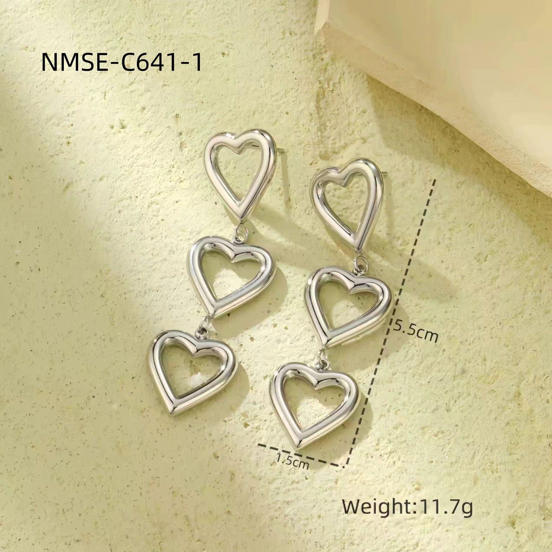 GEMCHIC Women s Stainless Steel Heart Earrings Fashion Minimalist Studs