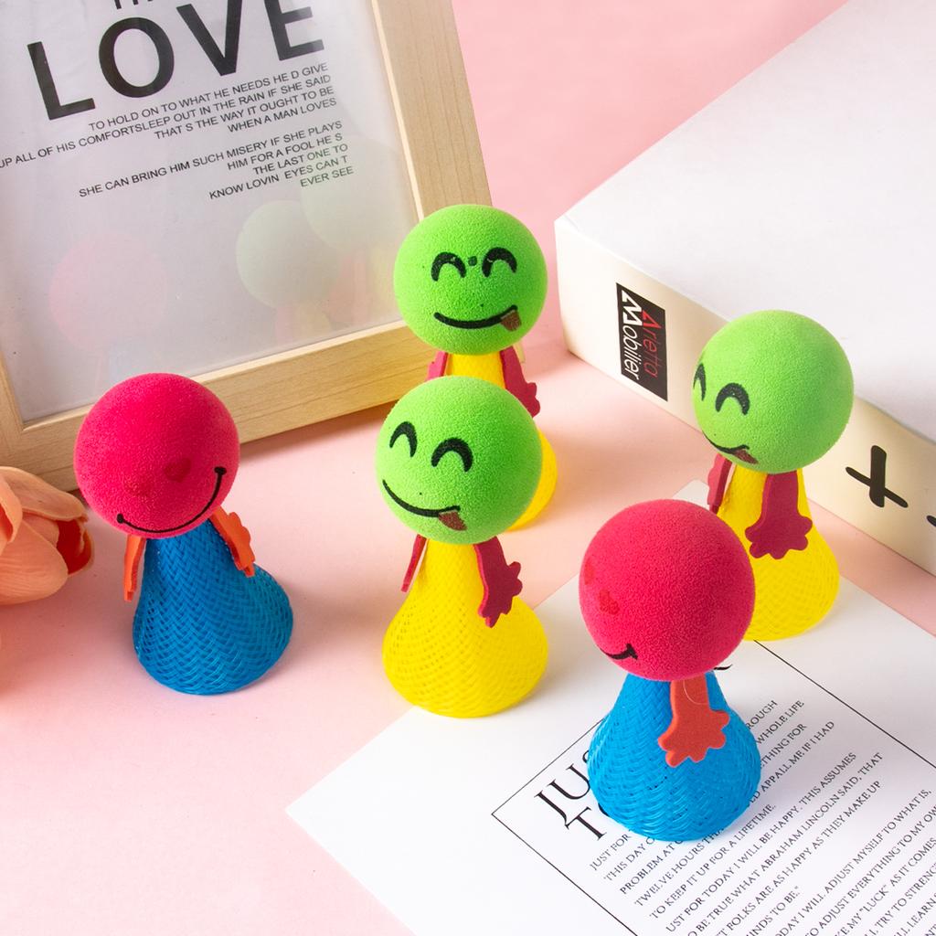 12pcs Cute Creative Jumping Doll finger Stress Release Toys for Kids Birthday Party Favors Treat Boys Girls Reward Guest Gifts