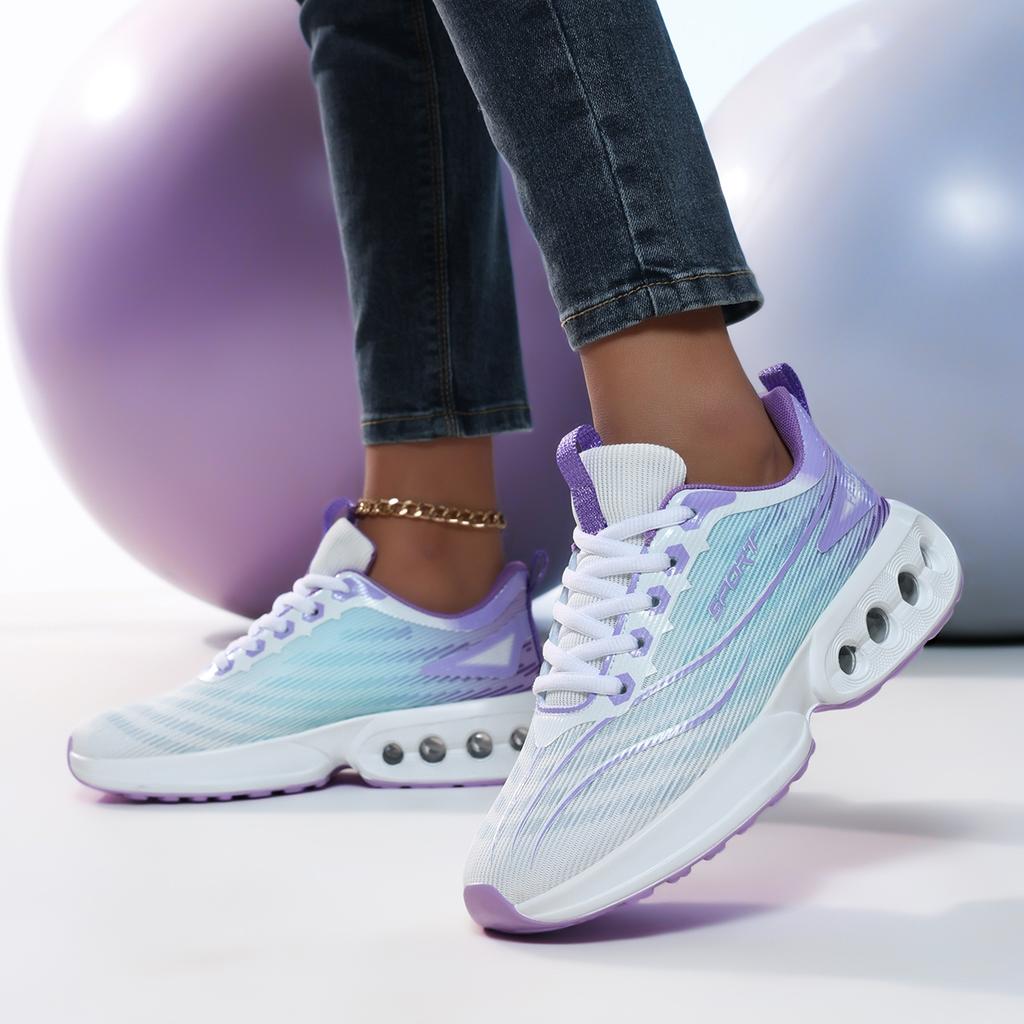 New Fashion Running Shoes for Women Casual Sports Shoes Shock-absorb Athletics Trainers Breathable Knit Sneakers Tenis Womens