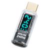 USB C Adapter Power Meter Tester PD 240W 8k 60Hz 40Gbps Transfer USB C Male to Female Extension Adapter with Digital