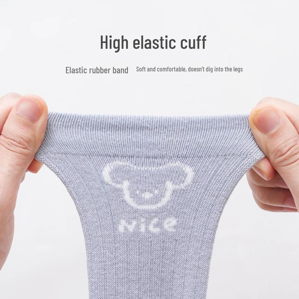 Infant Knee-High Cartoon Socks: Pure Class A Cotton, Non-Binding, Perfect for Spring, Autumn & Winter