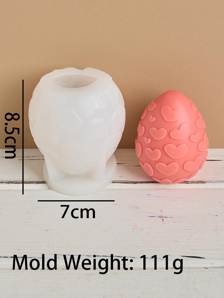 3D Easter Egg Silicone Candle Mold Embossment Egg Candle Making Supplies Plaster Ornaments Handmade Soap Mould Home Decor Gifts