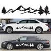 Auto Vinyl Stickers Car SUV Side Body Mountain Tree Forest DIY Decoration Decals