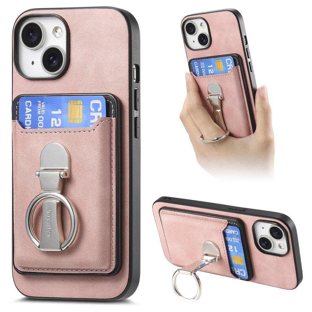 Detachable Wallet Magnetic Leather Case for iPhone 15 Pro Max 16 Plus 14 13 12 11 Xs Max XR 7 8 SE 2022 Bracket Hover Ring Cover