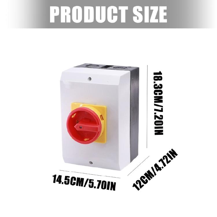 Circuit Breaker Rotary Switches Replacement 63A Isolator Disconnect Switches With Waterproof Box Enclosure Easy To Install