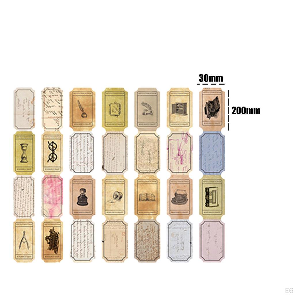 Vintage Stickers, Decoupage Stickers Antique Journal for DIY Crafts Journals