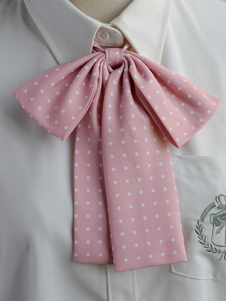 Kids Fashion Collared Brooch With Polka Dot Design For Casual School Wear And Youth