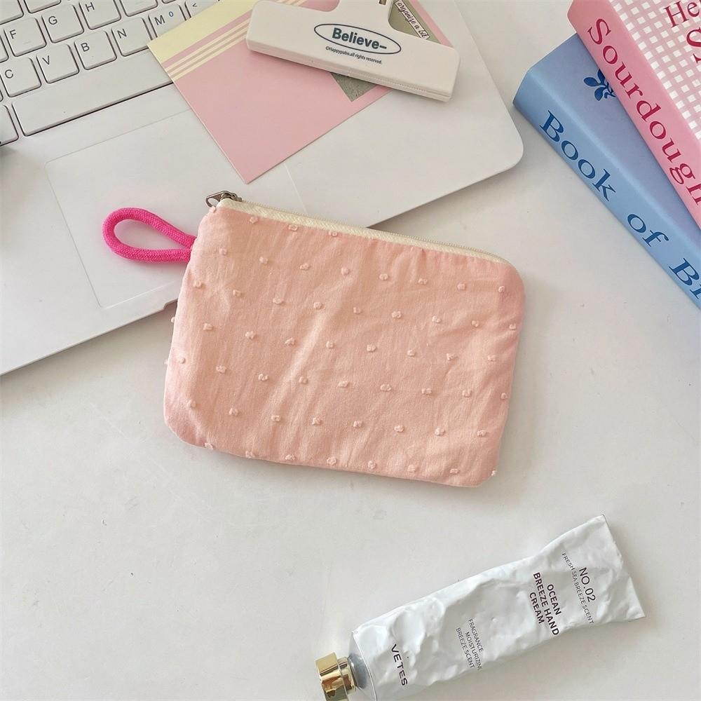 Creative Mini Lipstick Key Cosmetic Bag Zipper Flower Pattern Coin Purse Data Cable Storage Pouch for Women Girls