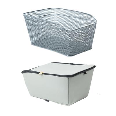 Rear Bike Basket Large Capacity Metal Wire Bicycle Basket Waterproof Rainproof Cover Bag