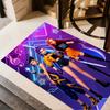 Neon Fashion Showdown Area Rug Design for Dining Room Game Room Playrooms Study room Anti-slip Rug Anime Office Decor