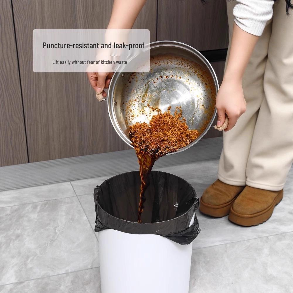 Household Large Black Disposable Trash Bags - Thick and Economical for Kitchen and Office Use