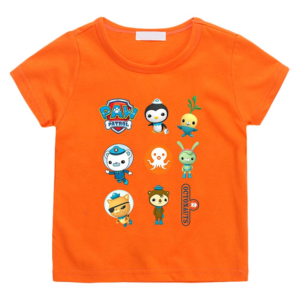 The Octonauts Kawaii Children T-shirts High Quality 100%Cotton Short Sleeve Boys Girls Tees Casual Cartoon Kids Camisetas Anime T-shirt summer Tops