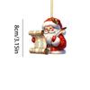 Bag Charm Reusable Christmas Ornament Santa Claus Pendant Creative Car Ornament For Gift-Giving Holiday Event Christmas Party