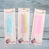 New Colorful Birthday Curve Cake Candles Creative Party 12 Pcs Suction Card Packed Pink Blue Curved Candles