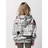 New Adorable Kittens Pattern Print Girls Hoodies Pullover Long Sleeve Trendy & Cute Hooded Sweatshirt Tops Kids Clothing Gifts