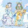 12-Sheet Cartoon Girl Dress-Up Sticker Book, DIY Scenery-Building Sticker Album for Creative Decoration