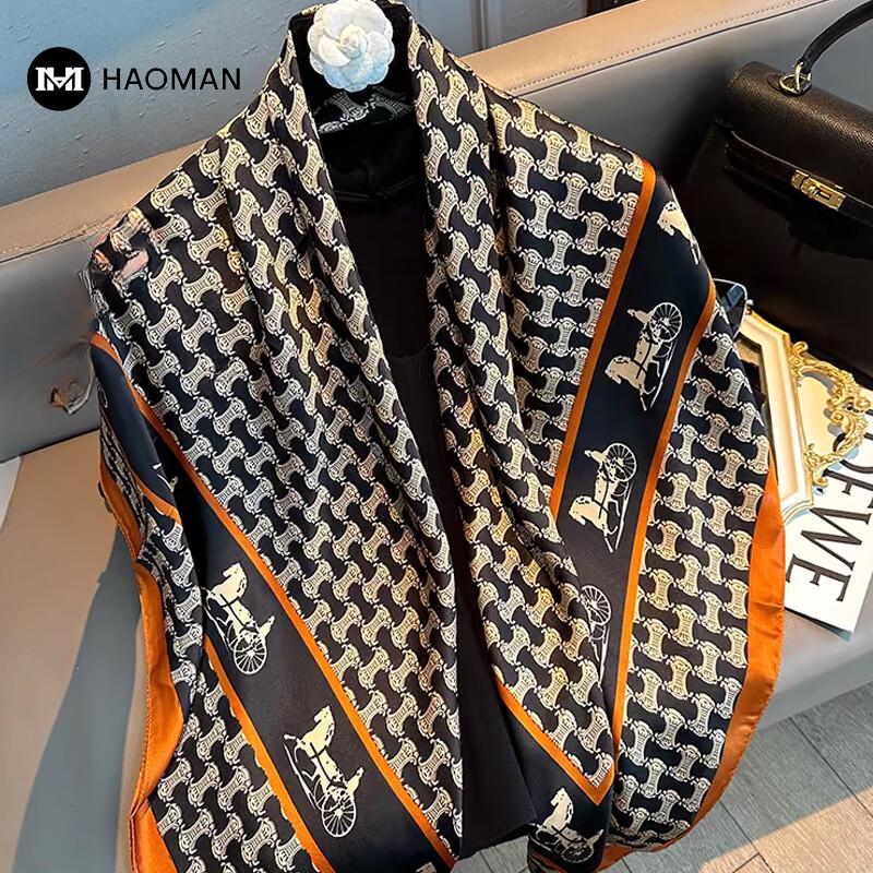 

Модный квадратный платок с принтом Miaosi