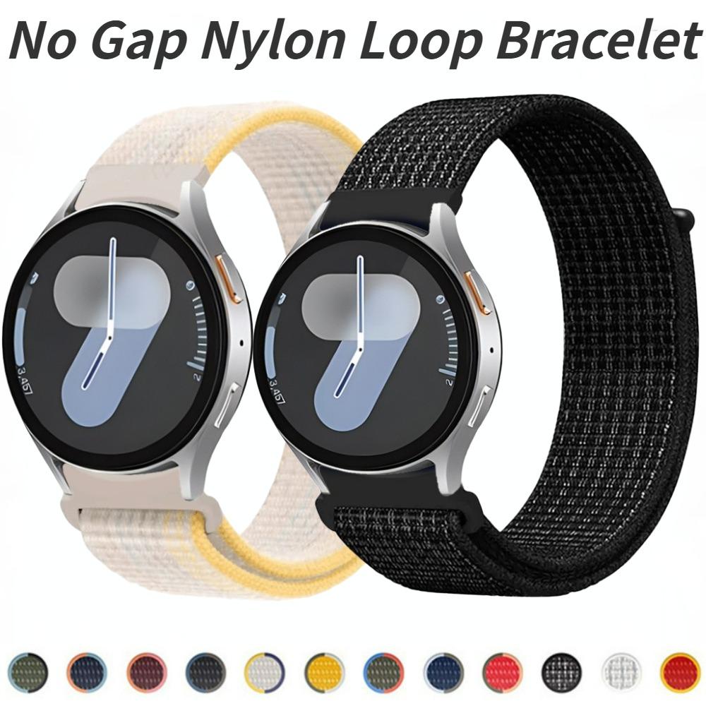 Nylon Loop Band for Samsung Galaxy Watch 7/FE/6 5 4 44mm 40mm Original Wristband for Watch 6 Classic 47mm 43mm/5 Pro 45mm Strap