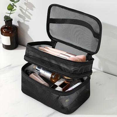 Large Capacity Large Capacity Nylon Cosmetic Bag Organizer, Pouch for Home and Travel Use,Non-Waterproof, Unscented  Bags