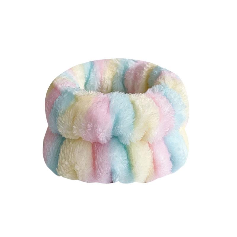 Women's Flannel Spa Headband & Wristband Set, Absorbent Wrist Bands for Face Wash