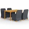 Día Y Noche - Día Y Noche 5-Piece Garden Dining Set Dark Gray