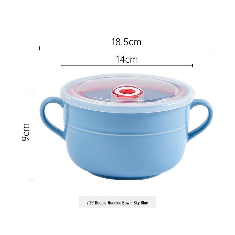 Керамическая двойная миска ZISIZ с крышкой