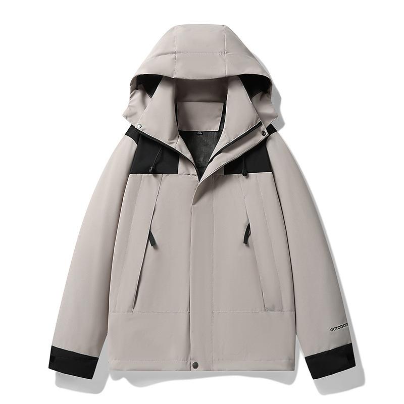 Spring and Autumn Women's Outdoor Single-layer Windproof Assault Single Coat with Removable Hood Casual Sports Coat Jacket