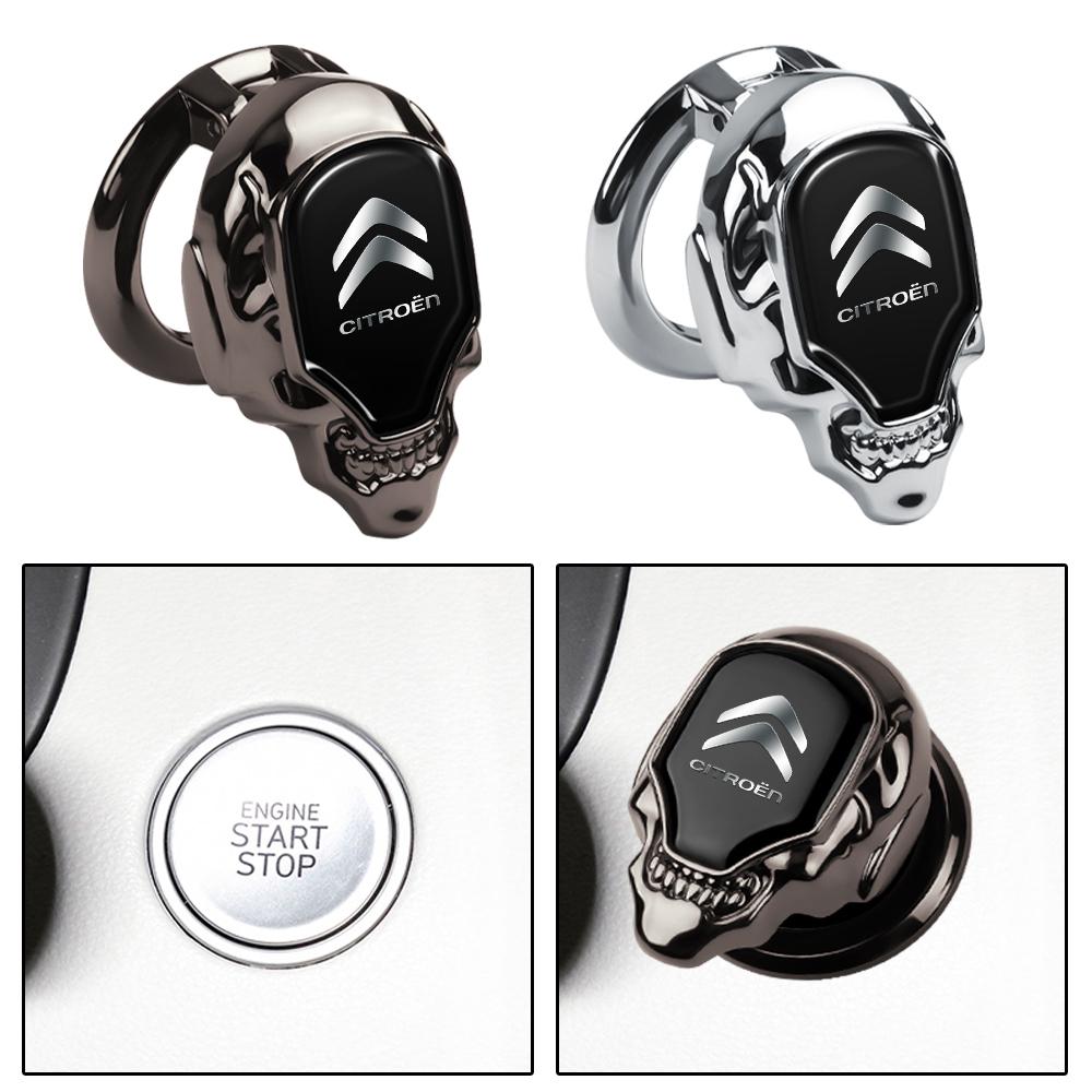 Car ONE-CLICK Start Stop Push Button Engine Ignition Switch Decoration Covers For Citroen C3 Berlingo C4 Saxe Jumpy VTS C-ELYSEE