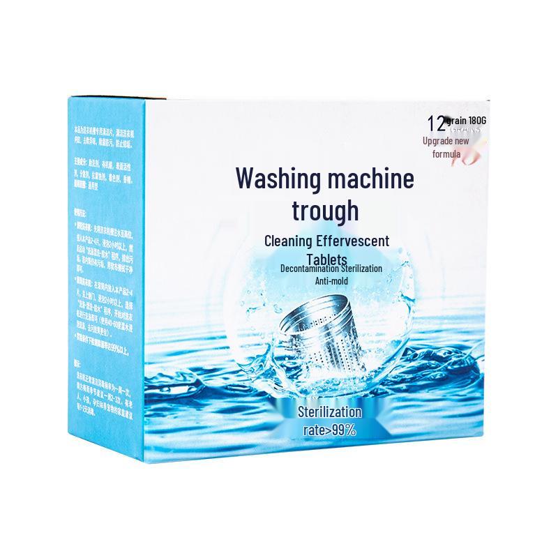 Effervescent Washer Cleaner Tablets - Sterilize, Disinfect, and Descale Fully Automatic Drum Machines
