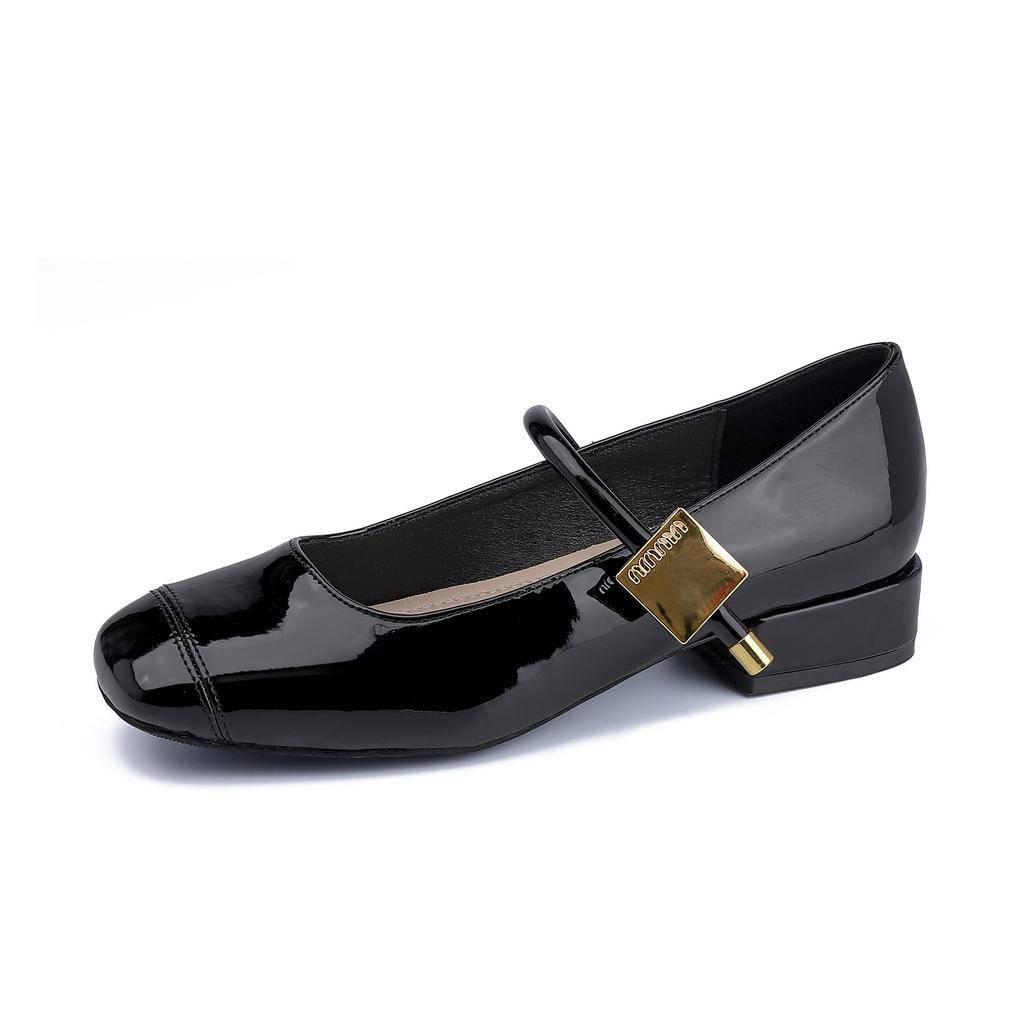 2025 spring and summer new French retro light mouth high heels women wear high-end sense versatile Mary Jane single shoes women