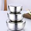 Korean Big Cooked Rice Bowl With Cover Single Layer Steamed Rice Bowl Child Anti-Scalding/fall Tableware Stainless Steel Bowl