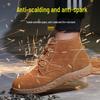 Unisex Winter Steel Toe Work Shoes - Anti-Smash, Anti-Puncture, Lightweight, Anti-Odor, Plus Velvet Cotton Lining for Welders.