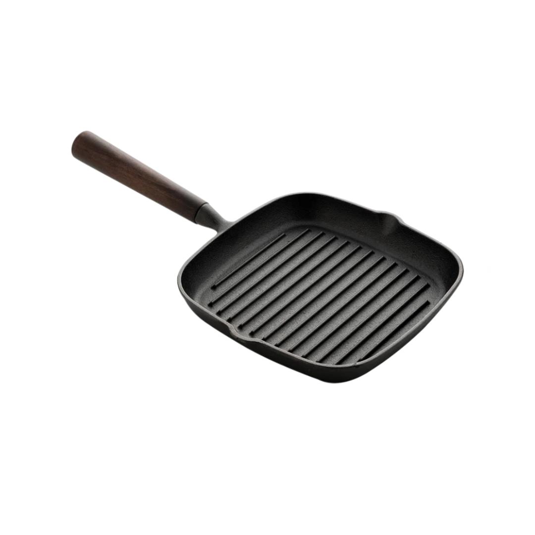 

Onlycook Frying Pan, Breakfast Pan, Non-Coated Cast Iron Steak Griddle, Non-Stick Pan, Suitable for Gas Stove And Induction Cooker, 23cm чорний