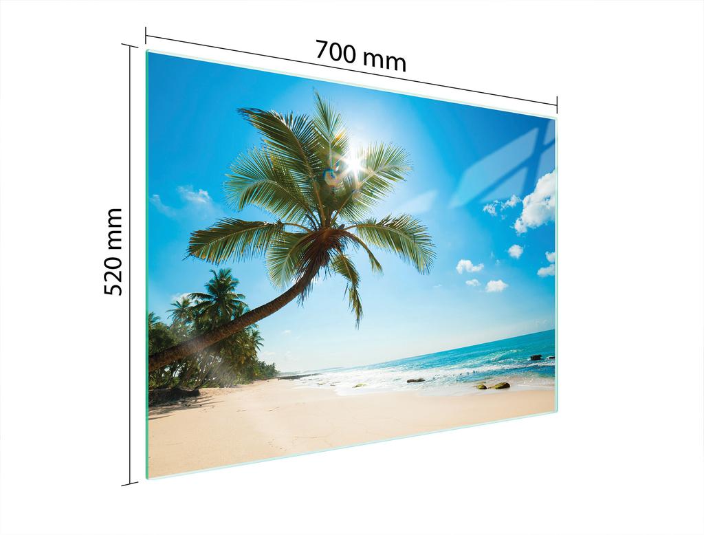 SZKLANA PŁYTA OCHRONNA NA KUCHENKĘ 70x52 PLAŻA