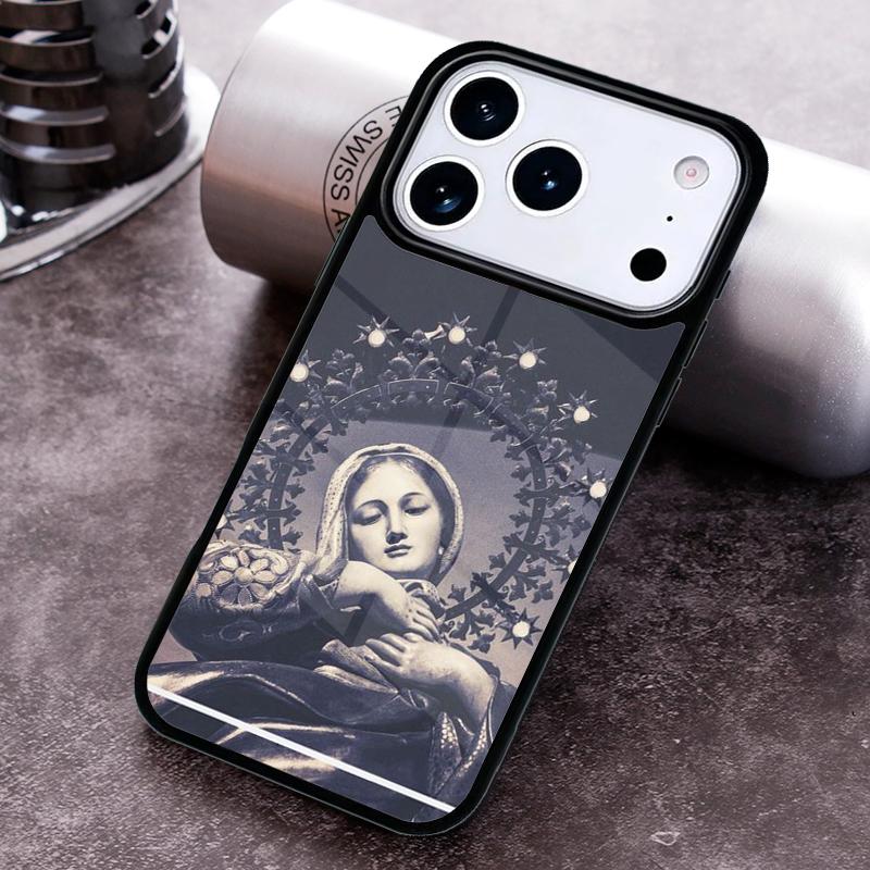 Virgin Mary Christian Phone Case For iPhone 17,16e,15,14,13,12,11,Mini,Pro,MAX soft Silicone Cover