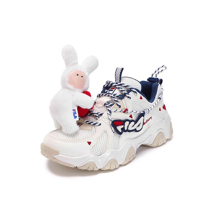 ANDONGNIBUERTU x FILA Collaboration Edition, Cat Paw Shoes Low top Chunky Sneakers Women's Red White Gift Box Set F12W332122FSB